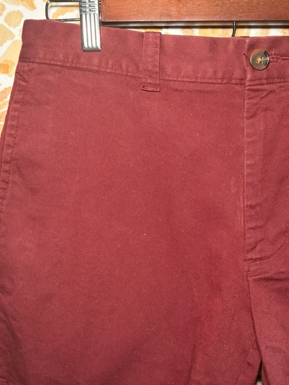 Red Chino Shorts Women | High Rise Classic Tailored Fit | Summer Staple - Picture 6 of 6